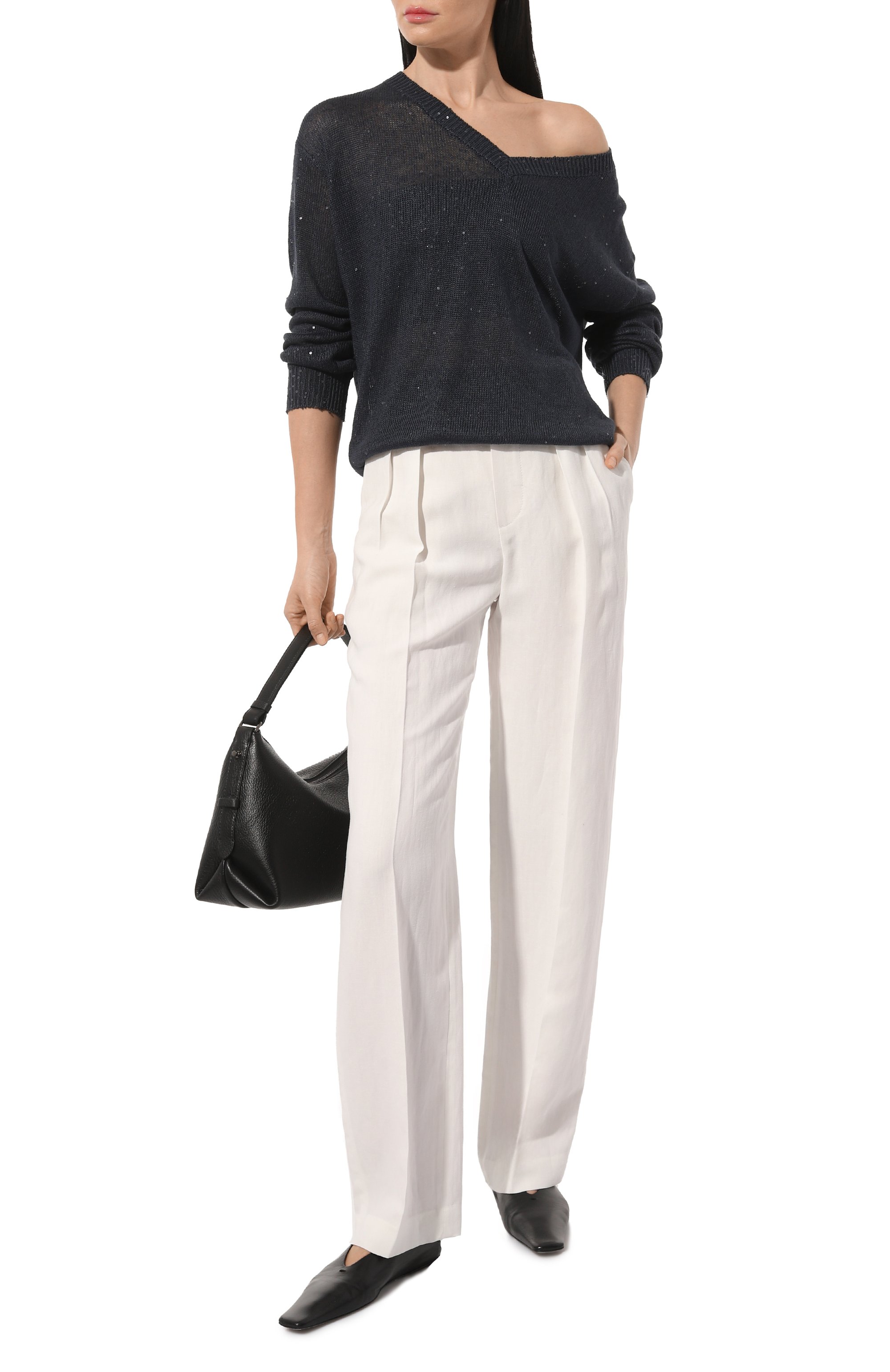 Пуловер изо льна и шелка BRUNELLO CUCINELLI, арт. M1000B1033, фото 2