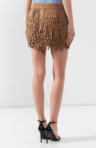 Кожаная юбка BALMAIN, арт. RF14699/L044, фото 4