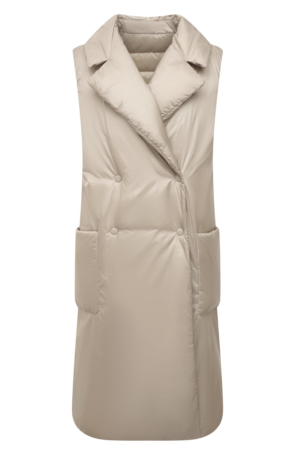 Пуховый жилет sables MONCLER светло-бежевого цвета по цене 98800 руб., арт. H1-093-1A000-80-5396Q, фото 1 Пуховый жилет sables MONCLER, арт. H1-093-1A000-80-5396Q, фото 1