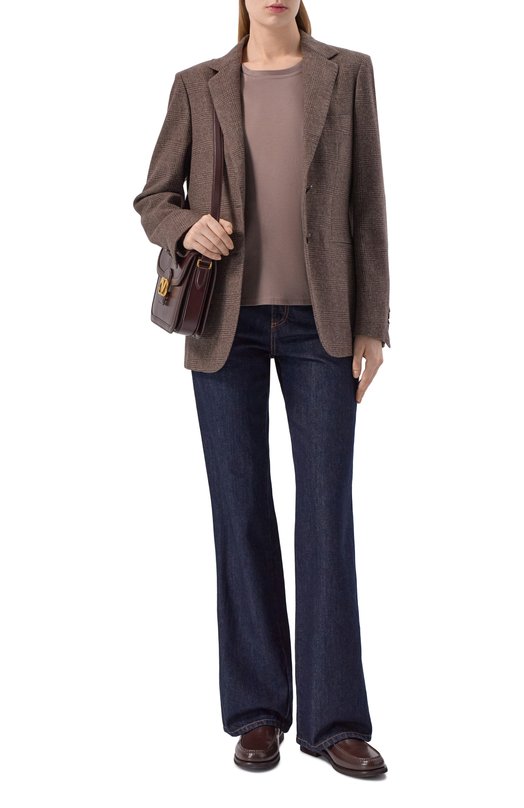 Хлопковая футболка Kiton D61449H0805126 Бежевый  D61449H0805126 Фото 2