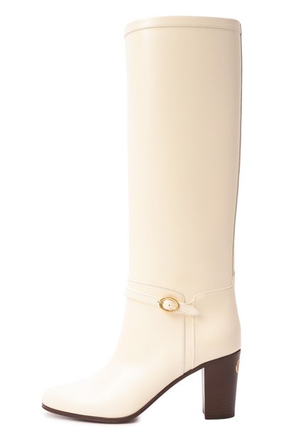 Кожаные сапоги pattie 75 VALENTINO кремового цвета по цене 216500 руб., арт. 7W2S0LD6/ZJM, фото 4 Кожаные сапоги pattie 75 VALENTINO, арт. 7W2S0LD6/ZJM, фото 4