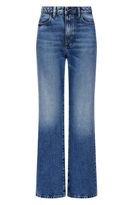 Женские джинсы ICON DENIM LA синего цвета, арт. BLUE | Фото 1 (Материал внешний: Хлопок; Длина (брюки, джинсы): Удлиненные; Драгоценные камни: Проставлено; Материал сплава: Проставлено)
