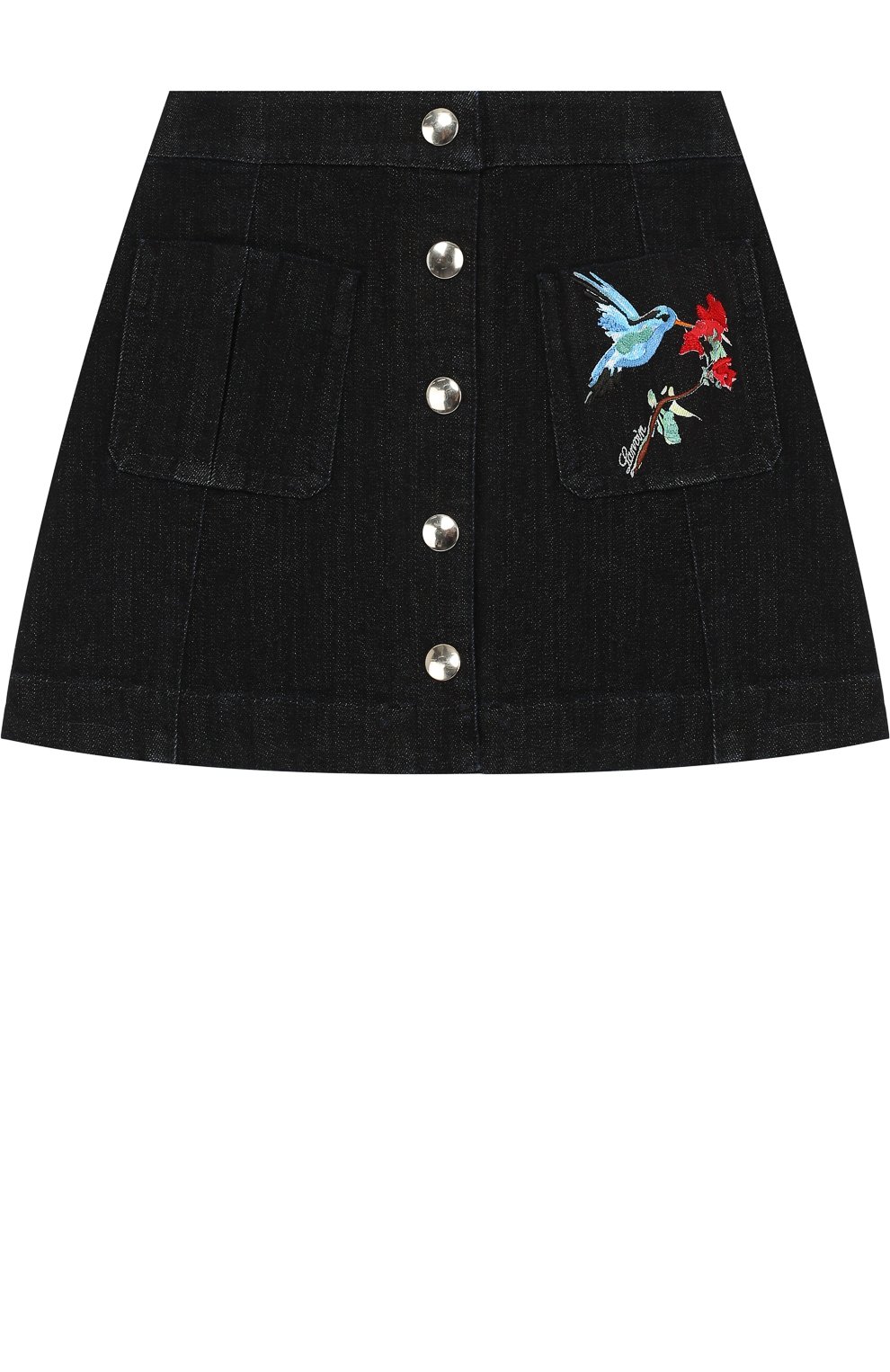Джинсовая мини-юбка а-силуэта с вышивкой LANVIN, арт. 4I7580/IX490/6-9, фото 1