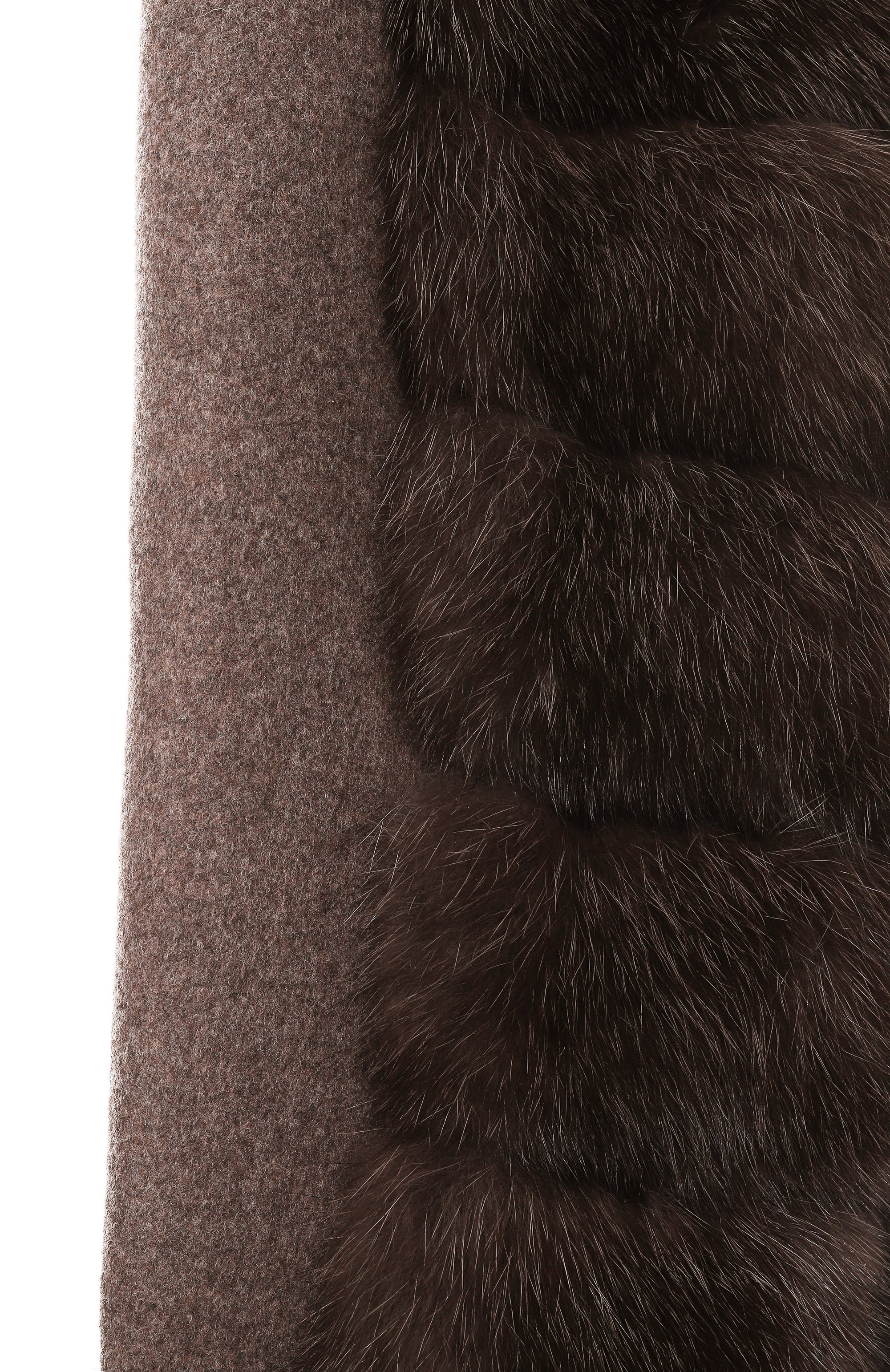 Шерстяное пальто с отделкой из соболя MVST, арт. FTBPL-X1395-1SB/LP1134, фото 7