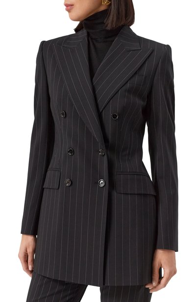 Шерстяной жакет DOLCE & GABBANA черного цвета по цене 319500 руб., арт. F29BIT/FRBDK, фото 3 Шерстяной жакет DOLCE & GABBANA, арт. F29BIT/FRBDK, фото 3