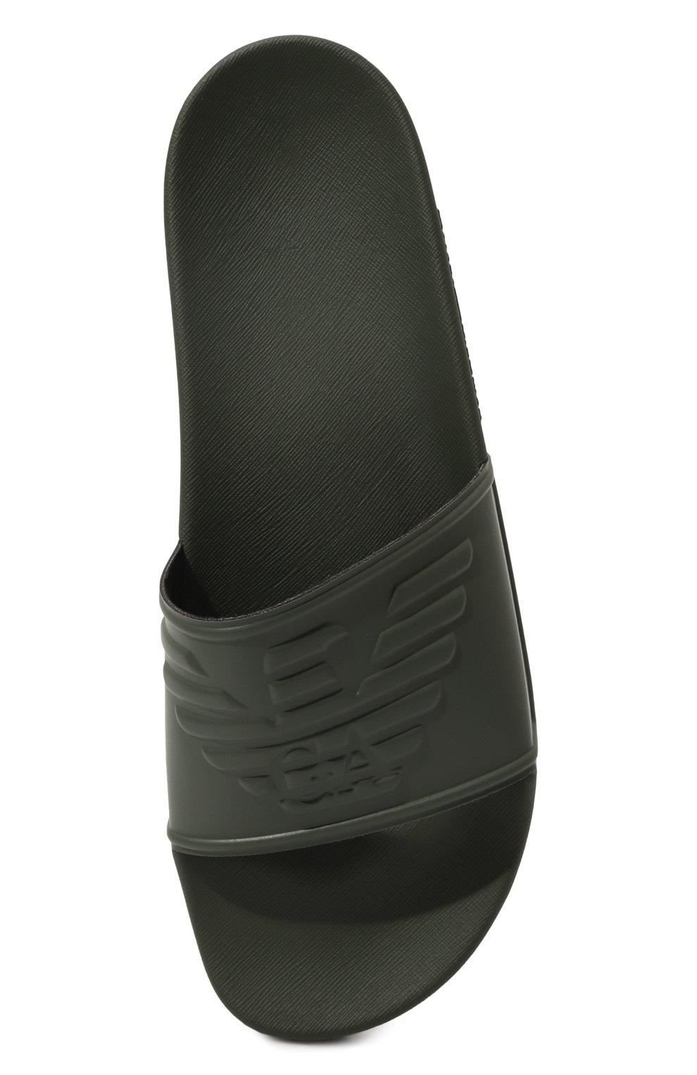 Шлепанцы EMPORIO ARMANI зеленого цвета по цене 7595 руб., арт. XVPS08/XN747, фото 6 Шлепанцы EMPORIO ARMANI, арт. XVPS08/XN747, фото 6
