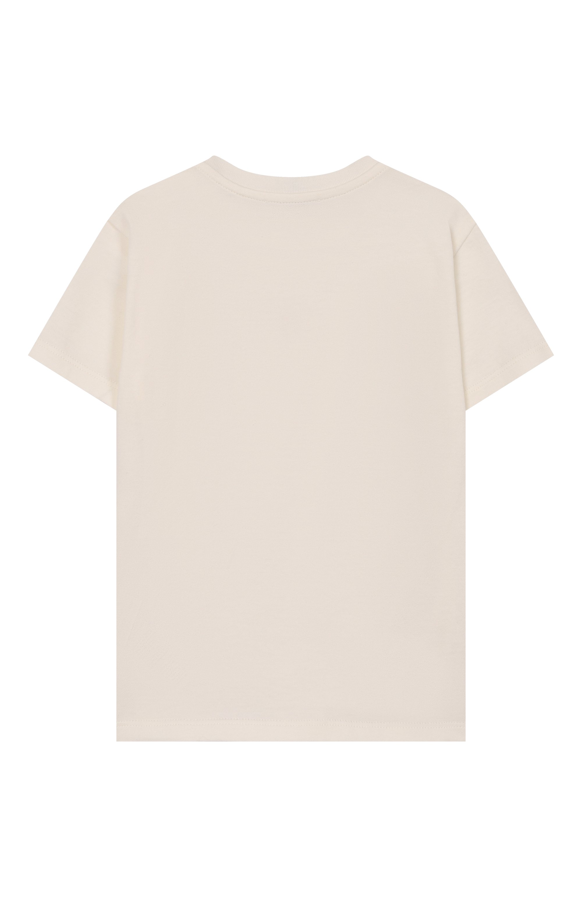 Хлопковая футболка DOLCE & GABBANA кремового цвета по цене 17550 руб., арт. L1JT7W/G7PSW, фото 2 Хлопковая футболка DOLCE & GABBANA, арт. L1JT7W/G7PSW, фото 2