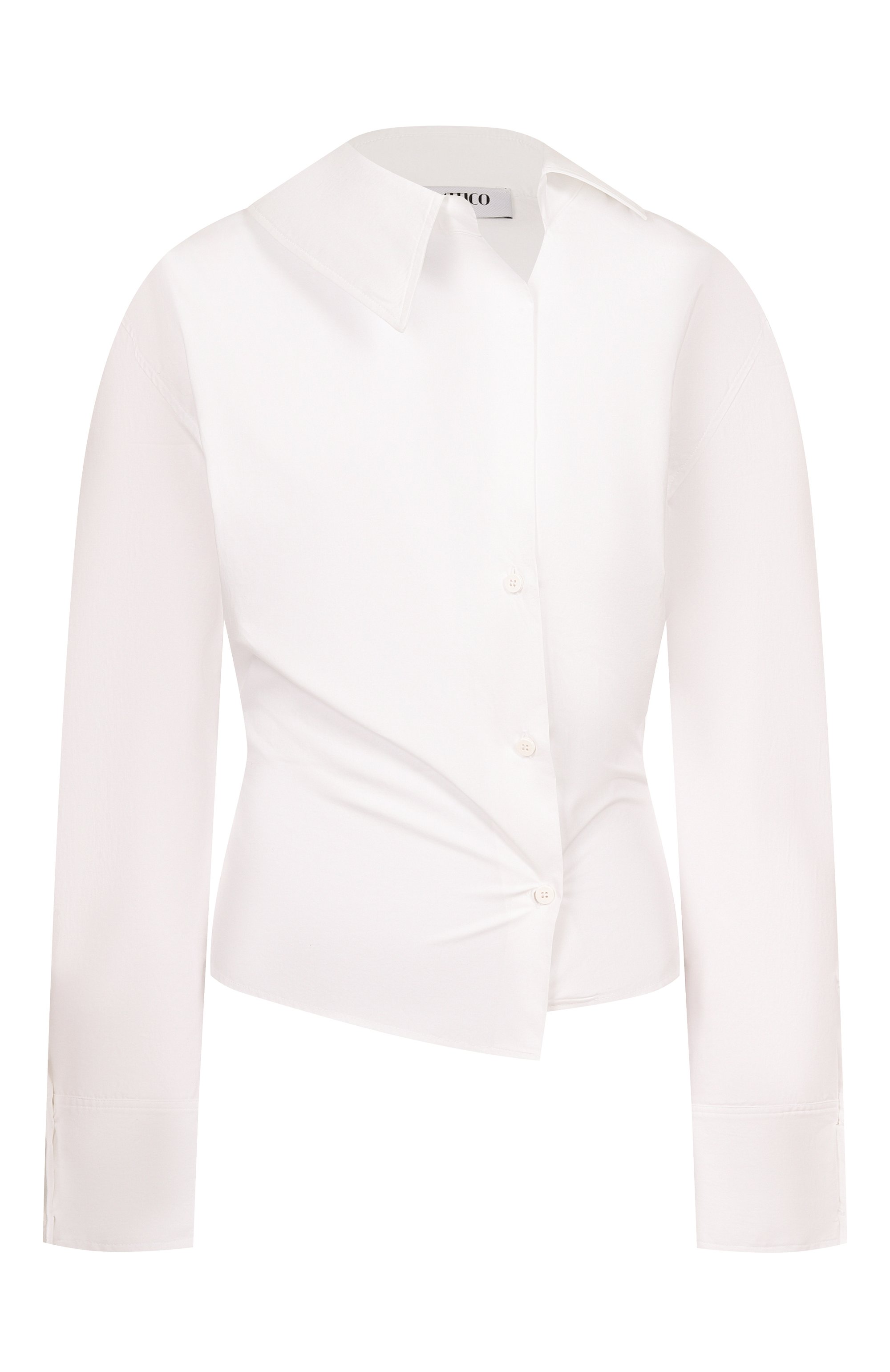 Хлопковая рубашка THE ATTICO белого цвета по цене 64150 руб., арт. 260WCH00045/CCC052AA, фото 1 Хлопковая рубашка THE ATTICO, арт. 260WCH00045/CCC052AA, фото 1