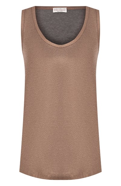 Женский хлопковый топ BRUNELLO CUCINELLI, арт. MH909D8510