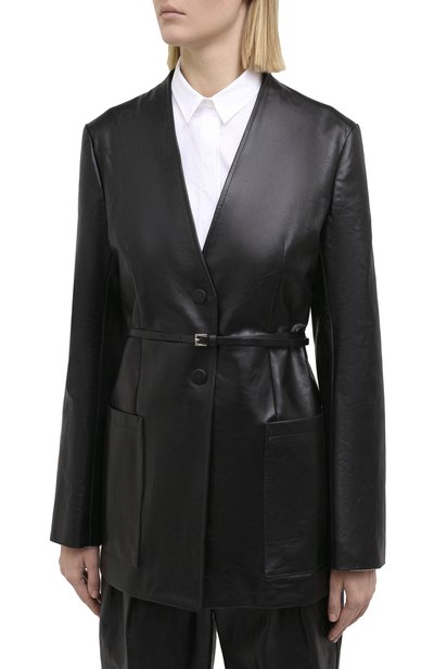 Кожаный жакет JIL SANDER, арт. JSPR651570-WRL00001, фото 4