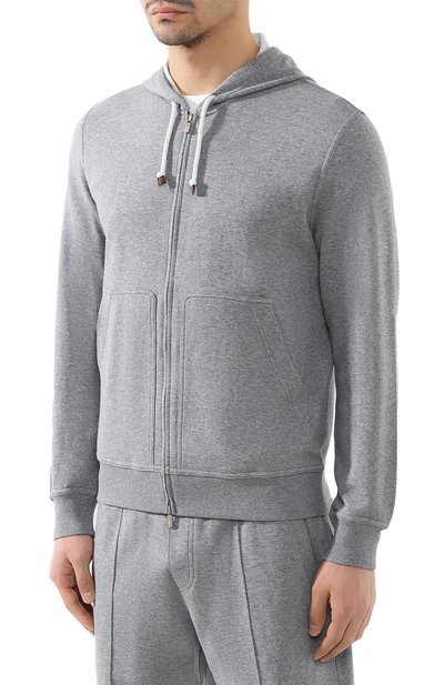Хлопковая толстовка BRUNELLO CUCINELLI, арт. M0T319069G, фото 3