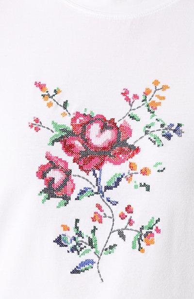 Хлопковая футболка TEREKHOV GIRL белого цвета по цене 4320 руб., арт. 2TSH011/ER/5850.100/S20, фото 5 Хлопковая футболка TEREKHOV GIRL, арт. 2TSH011/ER/5850.100/S20, фото 5