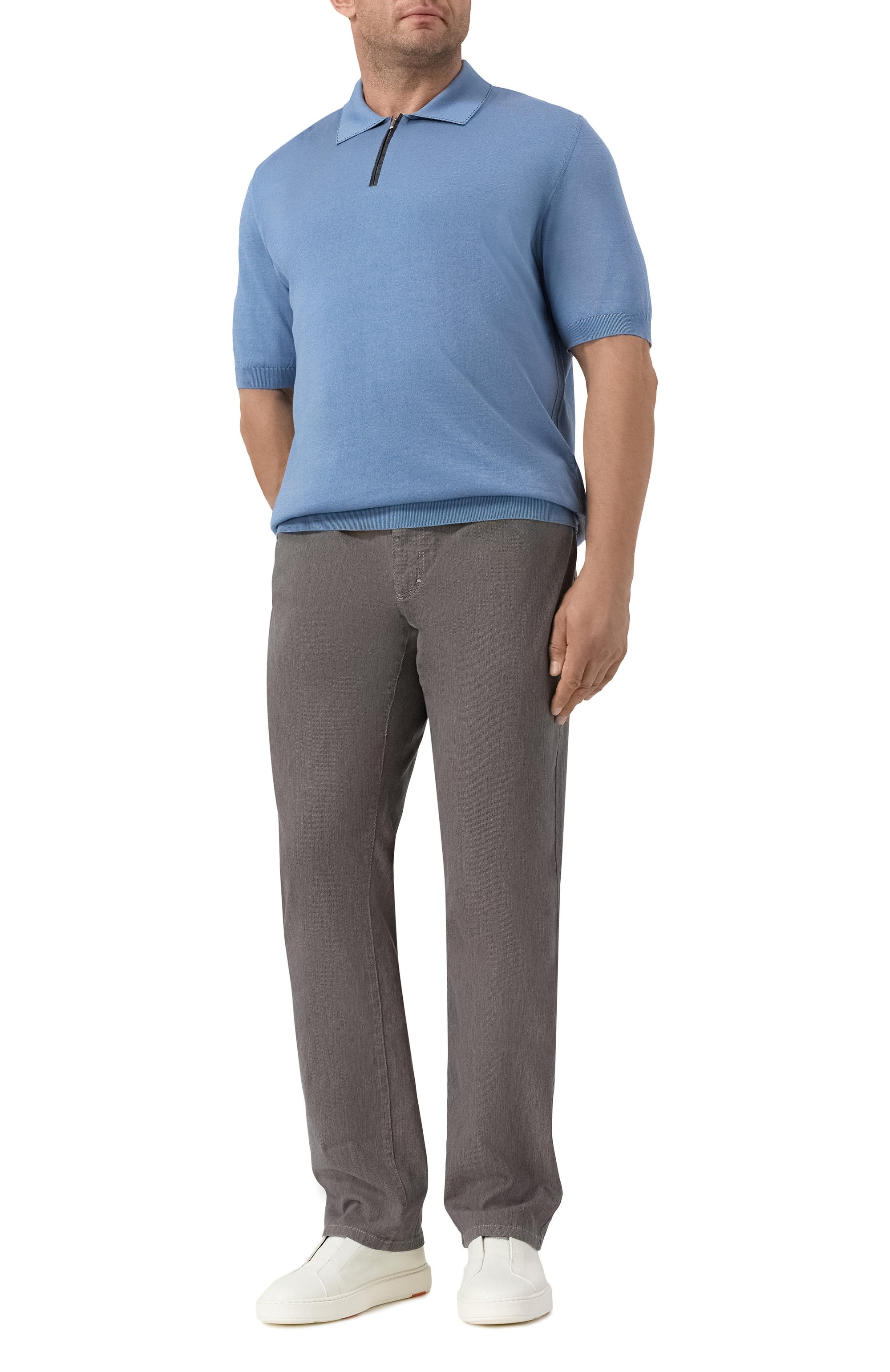 Поло из хлопка и шелка ZILLI, арт. KZP002M0143VRIS00/66-68, фото 2