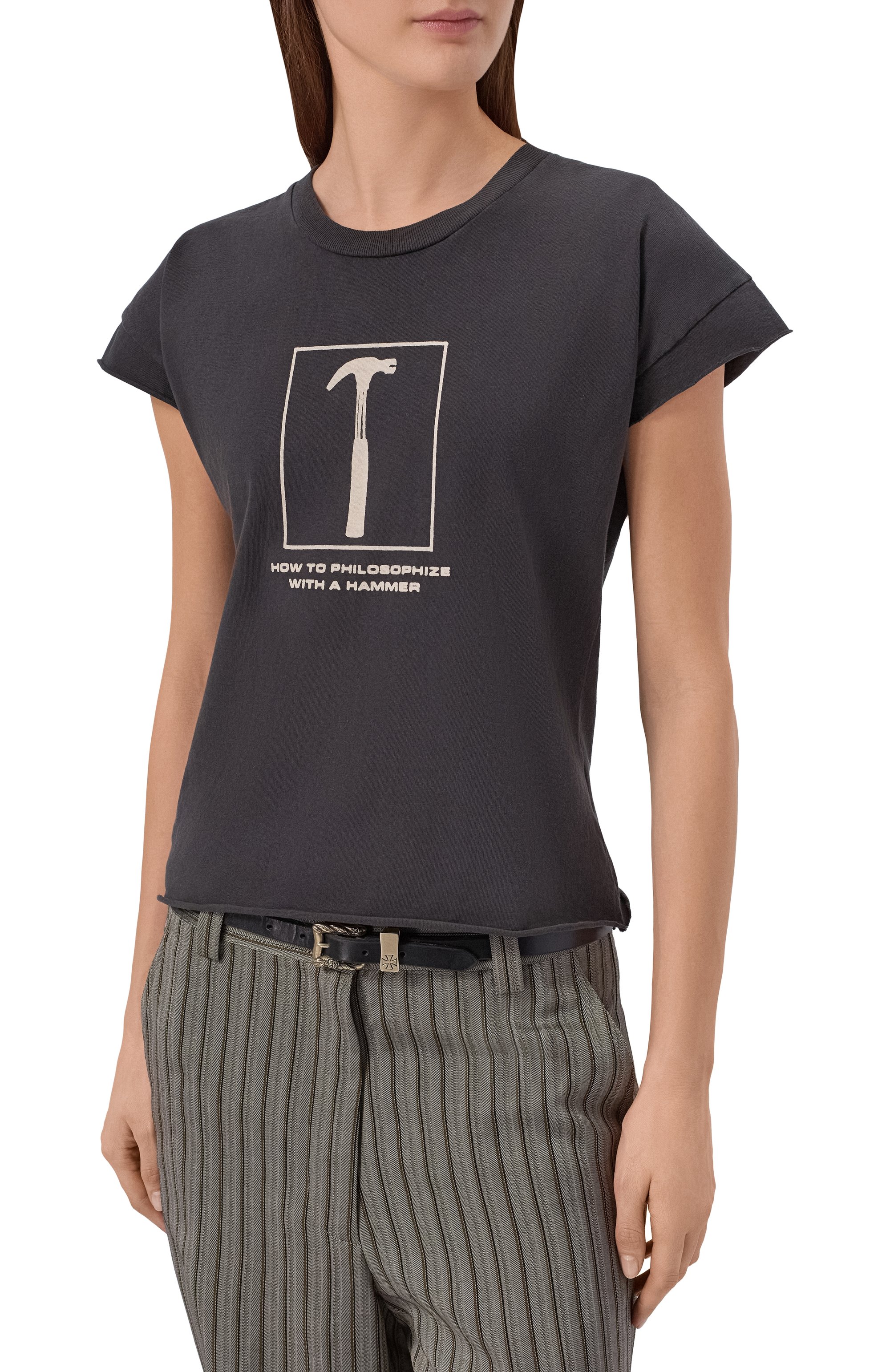 Хлопковая футболка ENFANTS RICHES DEPRIMES черного цвета по цене 88550 руб., арт. 120-564/C0TT0N, фото 3 Хлопковая футболка ENFANTS RICHES DEPRIMES, арт. 120-564/C0TT0N, фото 3