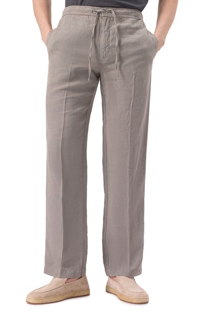 Льняные брюки 120% LINO серого цвета по цене 29950 руб., арт. 32ALIM29PT/0253/000, фото 3 Льняные брюки 120% LINO, арт. 32ALIM29PT/0253/000, фото 3