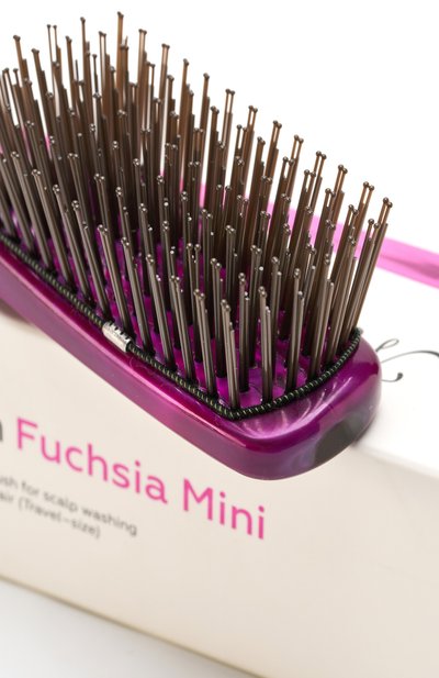 Женская мини-расческа scalp brush 284 зубца, оттенок фуксия  MAJESTIC, арт. 4673748653171