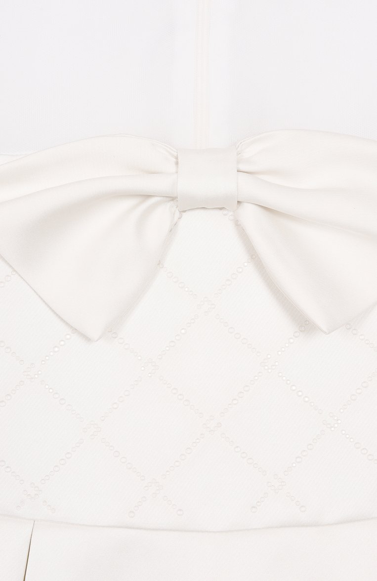 Детское атласное платье ELISABETTA FRANCHI LA MIA BAMBINA молочного цвета, арт. EFAB5790/RA016/10A-12A+ | Фото 3 (Материал внешний: Синтетический материал; Материал подклада: Вискоза; Рукава: Без рукавов; Случай: Формальный; Девочки Кросс-КТ: Платье-одежда; Ростовка одежда: 10 - 11 лет | 140 - 146см, 13 - 15 лет | 158 см, 12 лет | 152 см)