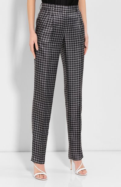 Шелковые брюки GIORGIO ARMANI разноцветного цвета по цене 223500 руб., арт. 9WHPP074/T010M, фото 3 Шелковые брюки GIORGIO ARMANI, арт. 9WHPP074/T010M, фото 3