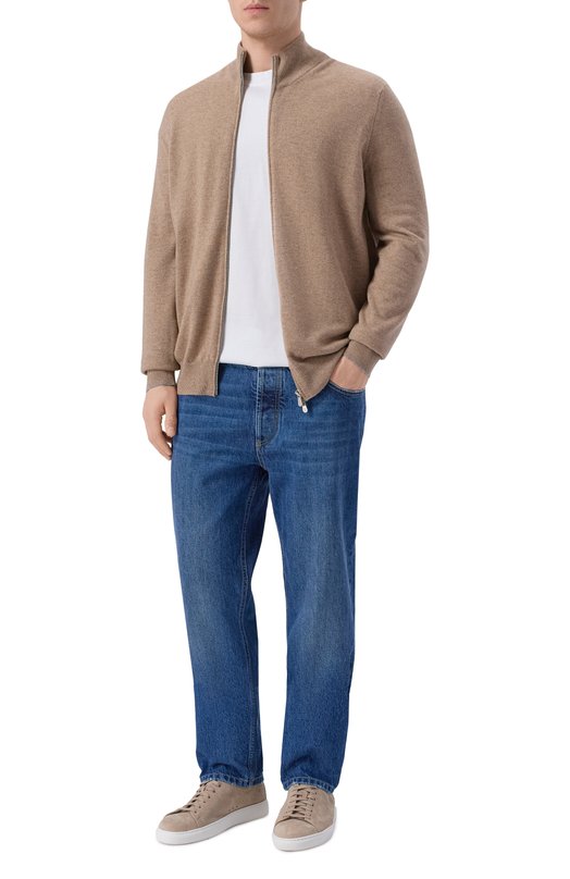 Хлопковая футболка Brunello Cucinelli M0B138440 Белый  M0B138440 Фото 2