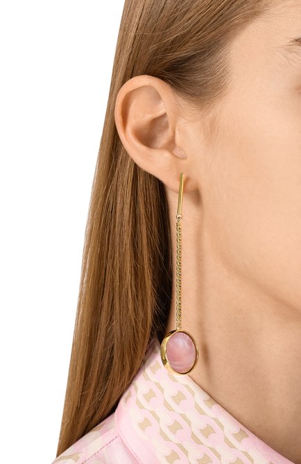 Женские серьги CRYSTALLINE JEWELLERY розового цвета, арт. 394A | Фото 2 (Нос: Не проставлено; Региональные ограничения белый список (Axapta Mercury): Не проставлено)