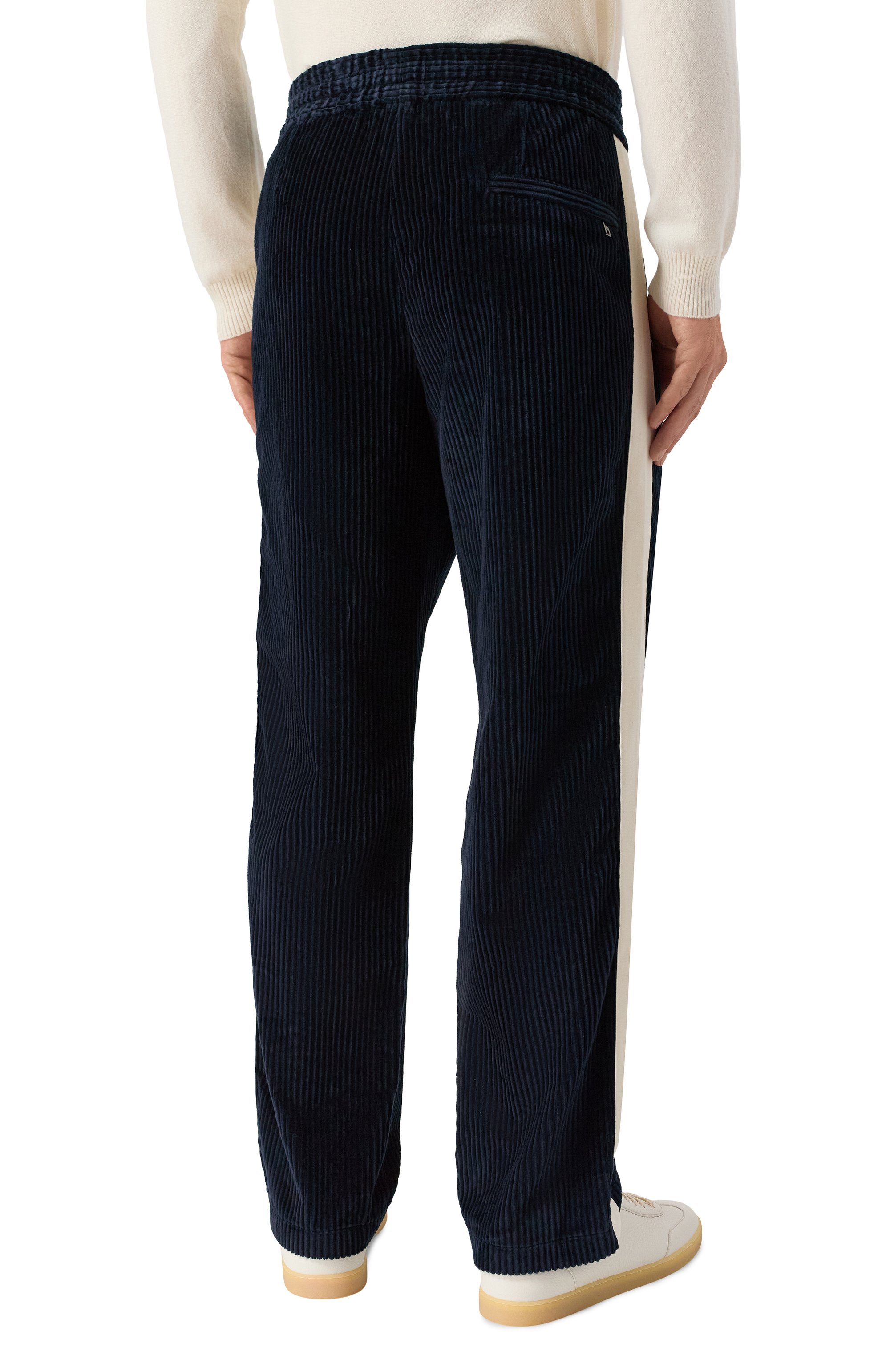 Вельветовые брюки DOLCE & GABBANA темно-синего цвета по цене 119000 руб., арт. GP141T/FUVLI, фото 4 Вельветовые брюки DOLCE & GABBANA, арт. GP141T/FUVLI, фото 4