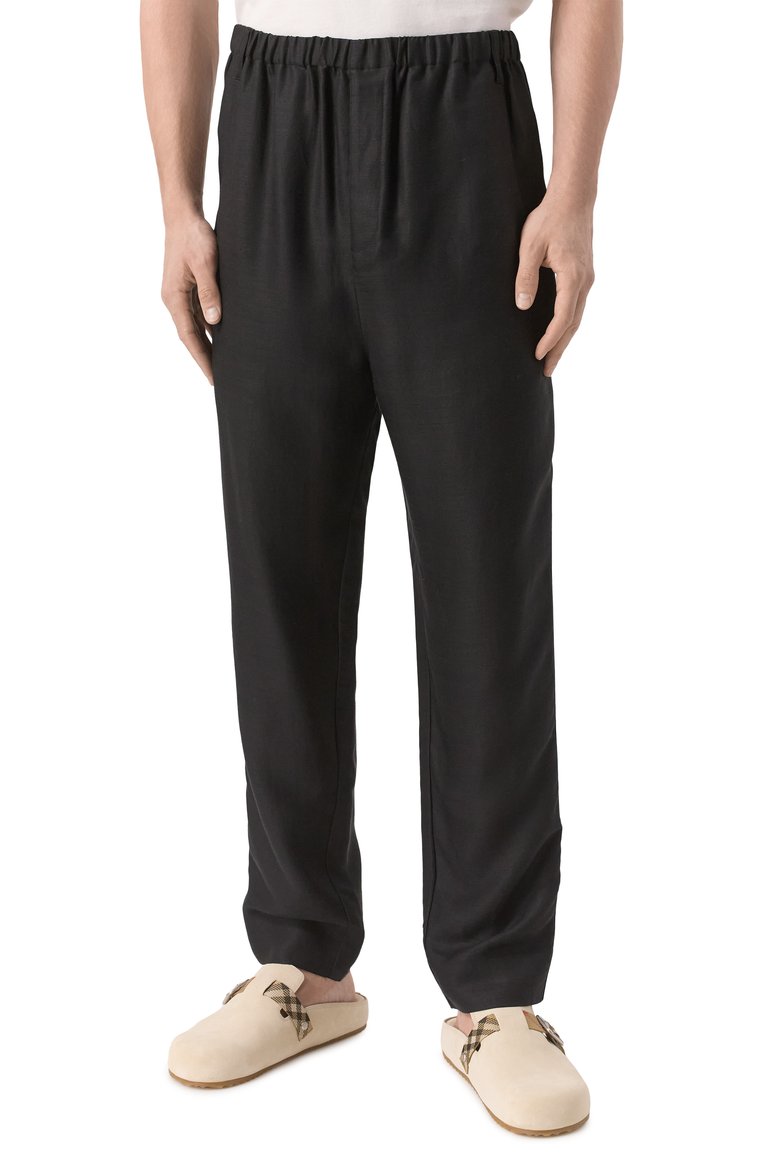 Брюки из вискозы SAINT LAURENT, арт. 717375Y1G68 1000, фото 3