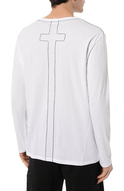 Хлопковый лонгслив RELIGION белого цвета по цене 5140 руб., арт. MCPPLN08, фото 4 Хлопковый лонгслив RELIGION, арт. MCPPLN08, фото 4