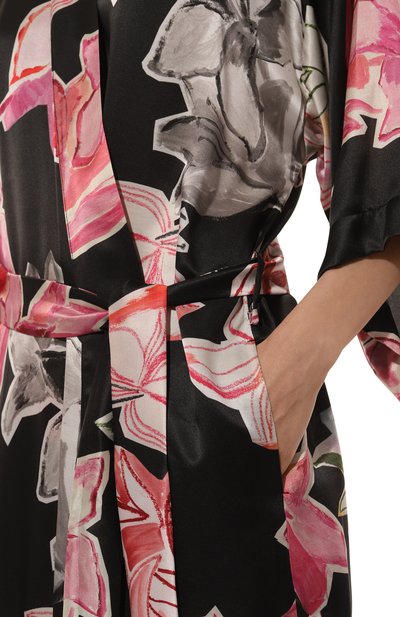 Халат из хлопка и шелка ANY WOWZERS черного цвета по цене 35000 руб., арт. ROBE01-MAXI-LILBLC, фото 5 Халат из хлопка и шелка ANY WOWZERS, арт. ROBE01-MAXI-LILBLC, фото 5