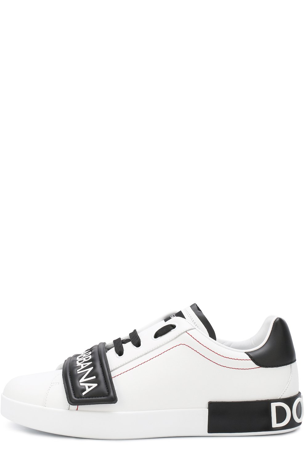 Кожаные кеды portofino на шнуровке с застежкой велькро DOLCE & GABBANA, арт. CS1573/AN169, фото 3