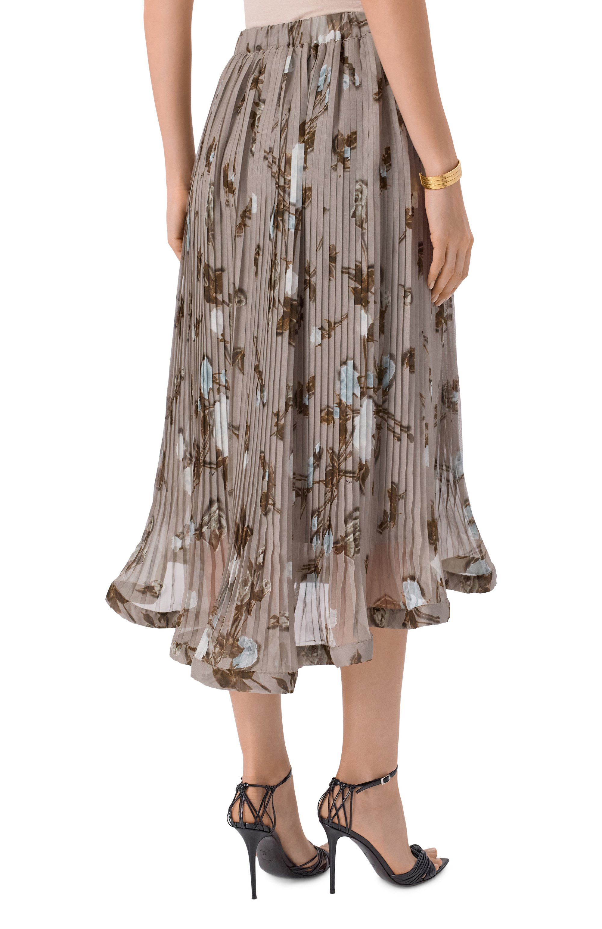 Плиссированная юбка P.A.R.O.S.H. бежевого цвета по цене 104500 руб., арт. P0F-D621156, фото 4 Плиссированная юбка P.A.R.O.S.H., арт. P0F-D621156, фото 4