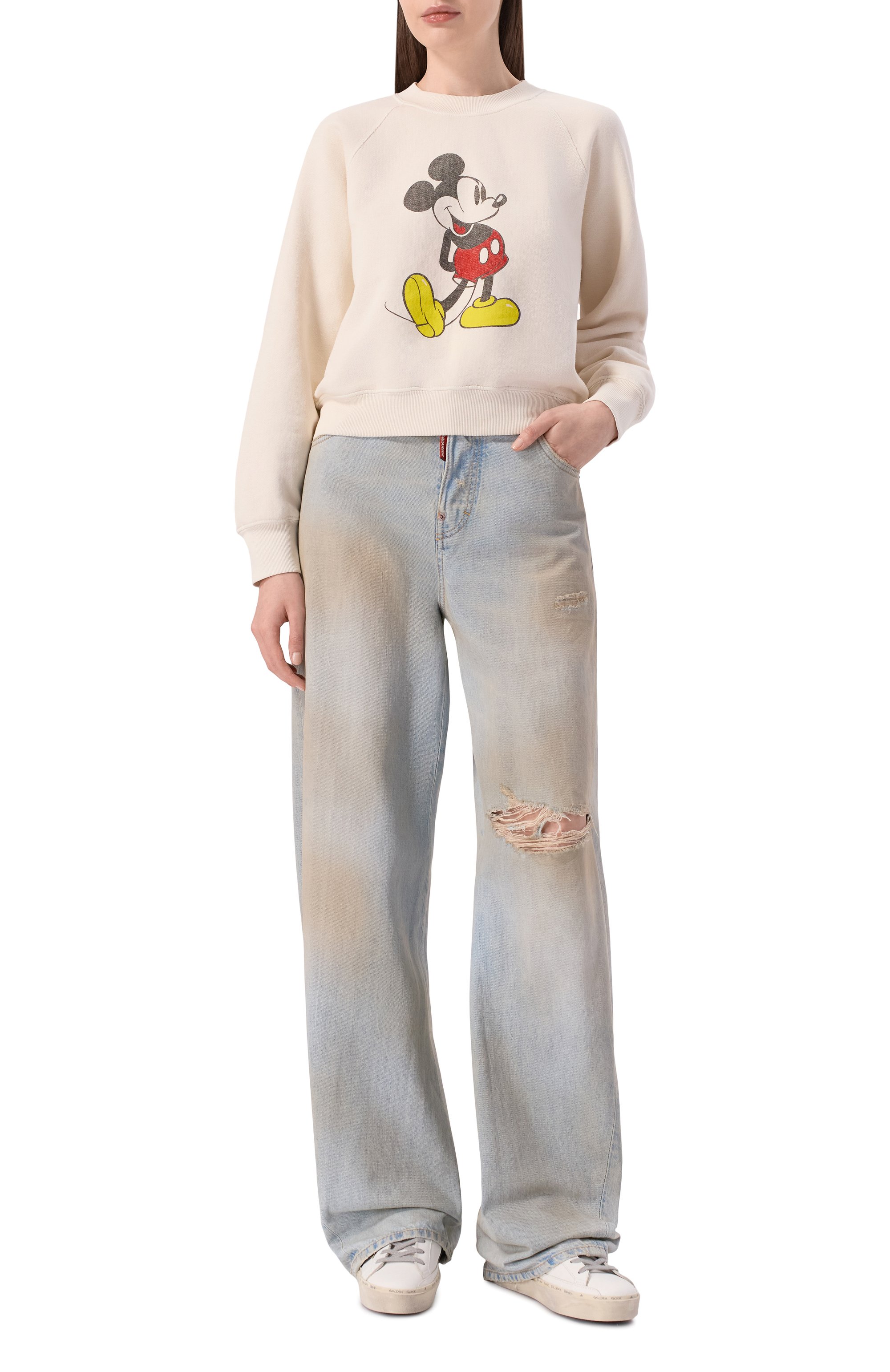 Хлопковый свитшот RE/DONE, арт. 789-08WCGC007/CLASSIC CREWNECK, фото 2