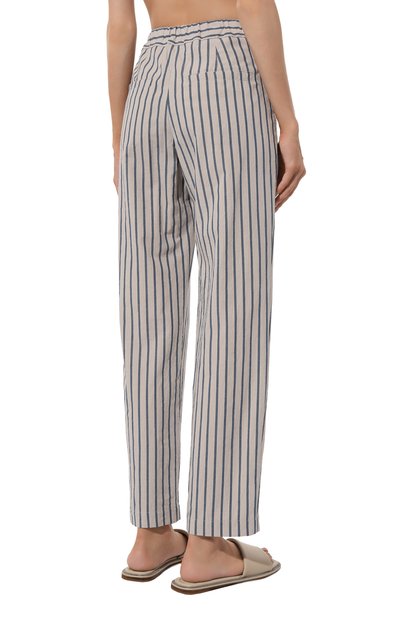 Брюки из хлопка и льна BRUNELLO CUCINELLI, арт. MH564B1312, фото 4