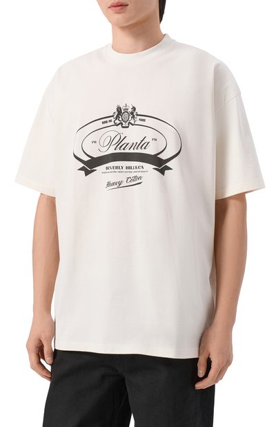 Хлопковая футболка PLANTA ROSA белого цвета по цене 13500 руб., арт. PR/T01/BEVERLY-GLORY/280, фото 3 Хлопковая футболка PLANTA ROSA, арт. PR/T01/BEVERLY-GLORY/280, фото 3
