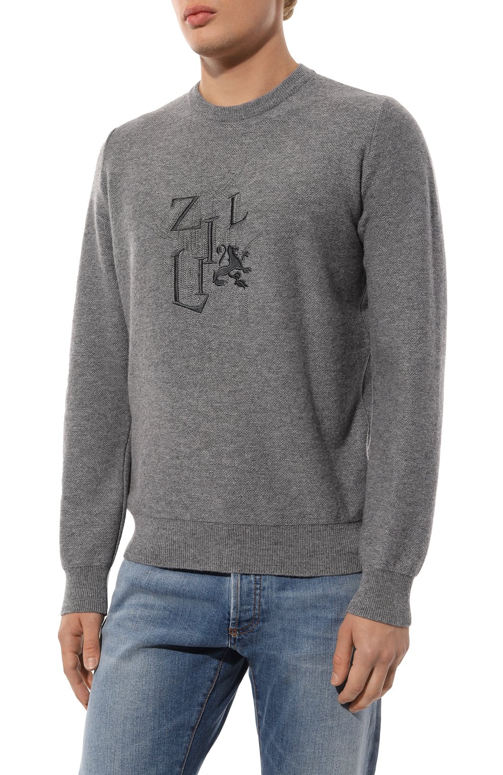 Джемпер из шерсти и кашемира ZILLI серого цвета по цене 99500 руб., арт. KRN001M0220VZF000, фото 3 Джемпер из шерсти и кашемира ZILLI, арт. KRN001M0220VZF000, фото 3
