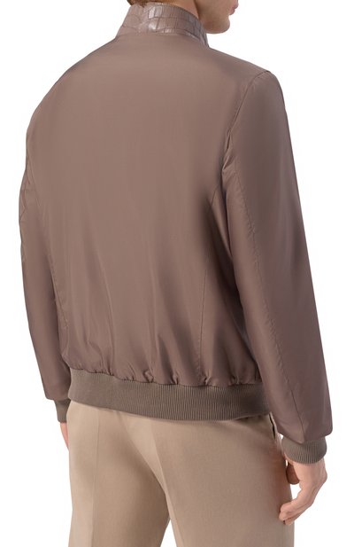 Бомбер с отделкой из кожи крокодила MVST, арт. M26.CSM.L402/1661, фото 4