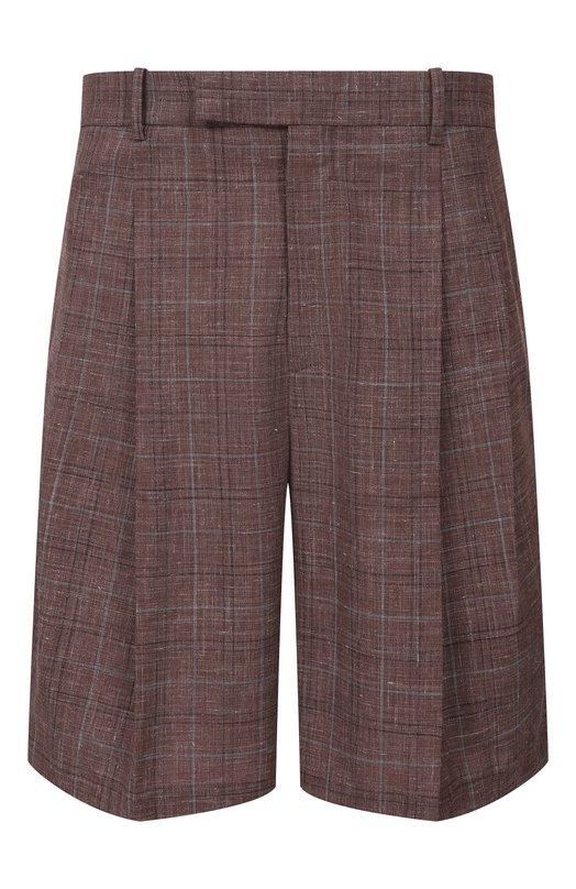 Шорты из шерсти и льна Jil Sander J22KA0344/J40297 Коричневый J22KA0344/J40297