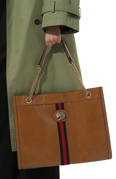Сумка-тоут rajah large из кожи питона GUCCI, арт. 537219 LJMFX, фото 2