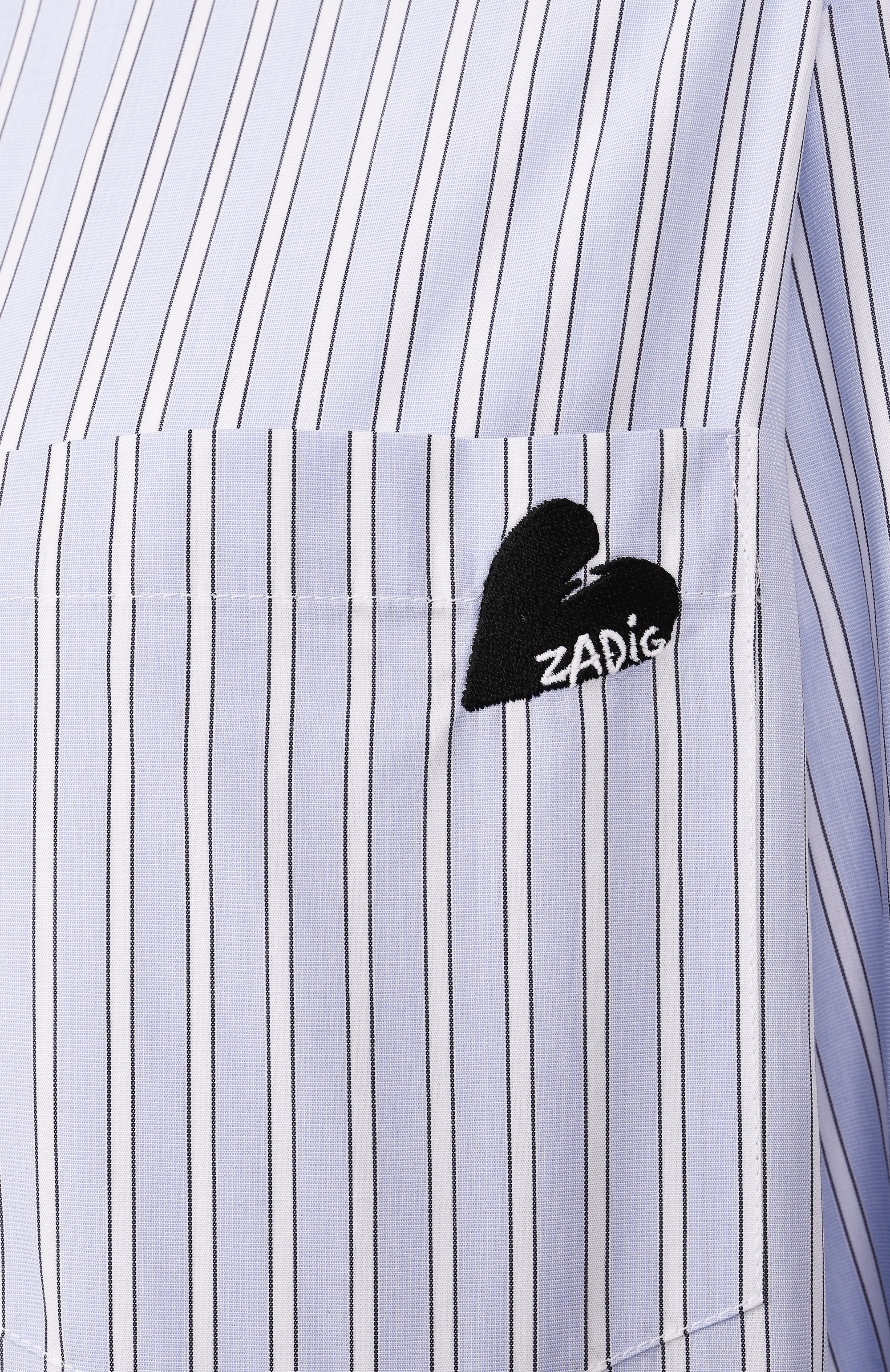 Хлопковая рубашка ZADIG AND VOLTAIRE, арт. WWSH02165, фото 6