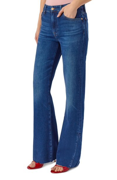 Джинсы the leggy bootcut 7 FOR ALL MANKIND синего цвета по цене 31900 руб., арт. 7U4X0G98-301, фото 3 Джинсы the leggy bootcut 7 FOR ALL MANKIND, арт. 7U4X0G98-301, фото 3