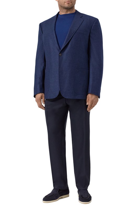 Хлопковая футболка Brunello Cucinelli M0B138440 Синий  M0B138440 Фото 2