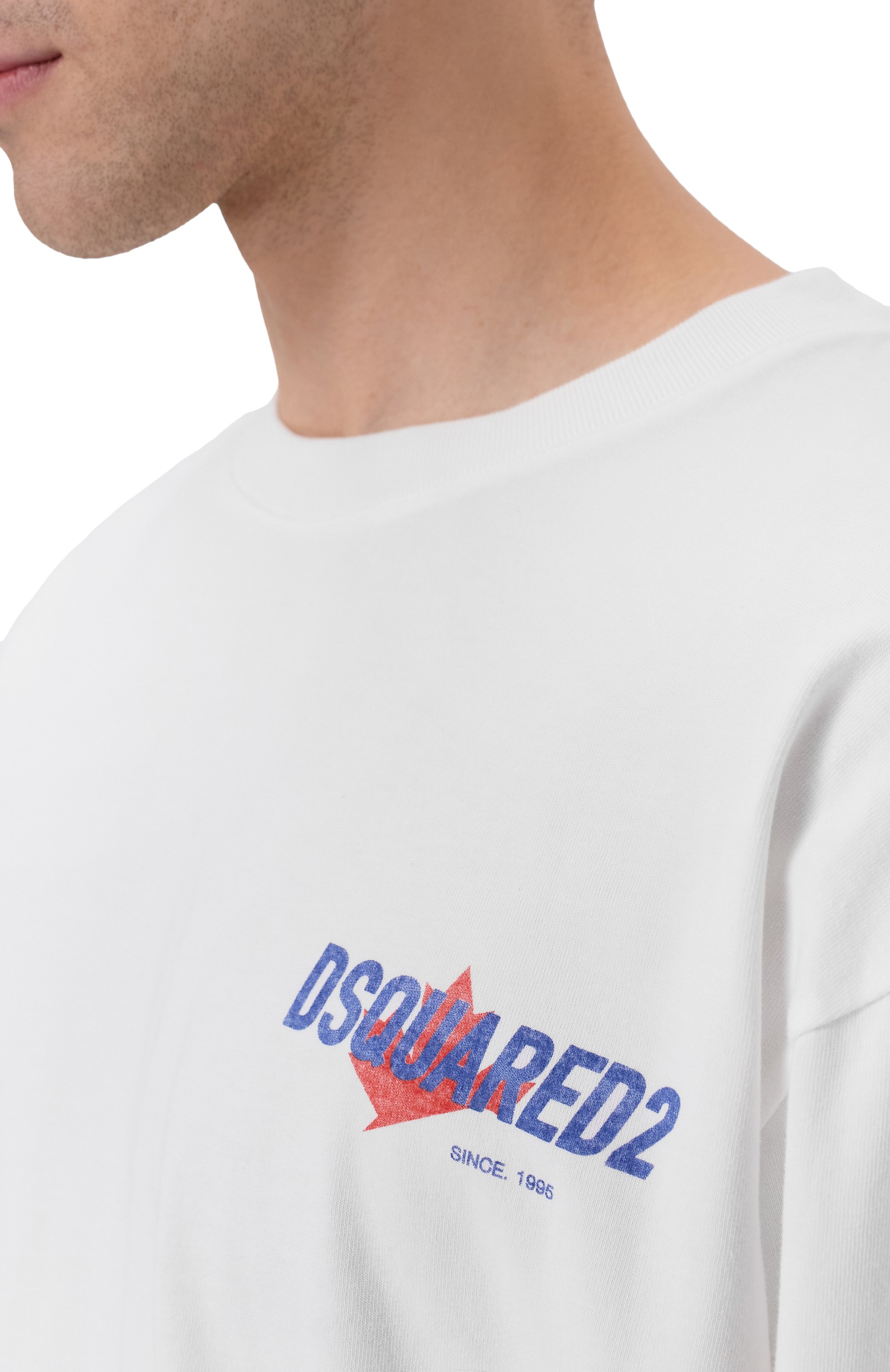 Хлопковый лонгслив DSQUARED2 белого цвета по цене 35600 руб., арт. S74GD1555/D20106, фото 5 Хлопковый лонгслив DSQUARED2, арт. S74GD1555/D20106, фото 5