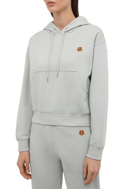 Хлопковое худи KENZO светло-зеленого цвета по цене 39550 руб., арт. FB52SW7774ML, фото 3 Хлопковое худи KENZO, арт. FB52SW7774ML, фото 3