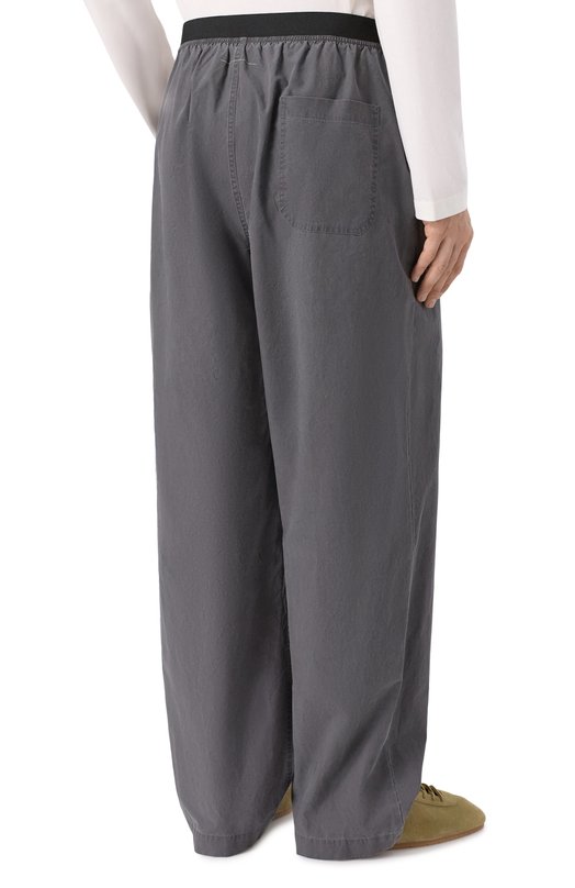 Хлопковые брюки MM6 SH0KA0064/M35741 Серый  SH0KA0064/M35741 Фото 4