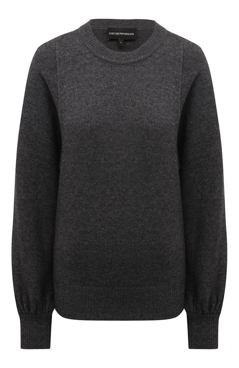 Свитер из шерсти и кашемира EMPORIO ARMANI серого цвета по цене 45650 руб., арт. 6D2MT5/2M26Z, фото 1 Свитер из шерсти и кашемира EMPORIO ARMANI, арт. 6D2MT5/2M26Z, фото 1