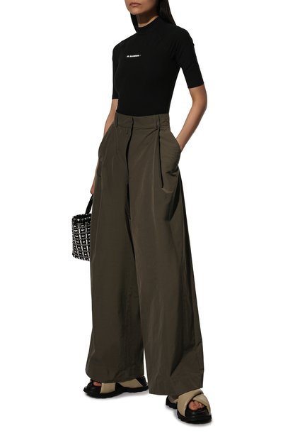 Брюки DRIES VAN NOTEN хаки цвета по цене 54950 руб., арт. 221-010942-4027, фото 2 Брюки DRIES VAN NOTEN, арт. 221-010942-4027, фото 2