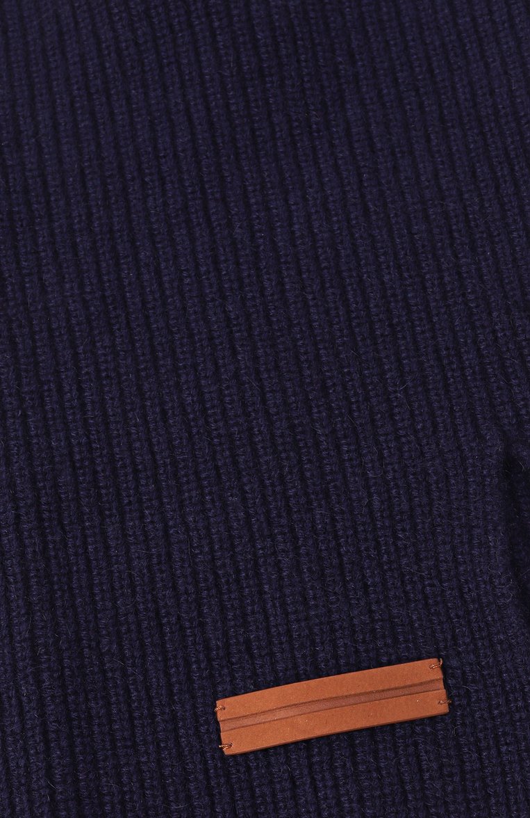 Мужской кашемировый шарф-снуд ZEGNA темно-синего цвета, арт. NEK/UEAT12A8 | Фото 3 (Материал: Шерсть, Текстиль, Кашемир; Нос: Не проставлено; Мужское Кросс-КТ: Шарфы - шарфы; Кросс-КТ: кашемир)