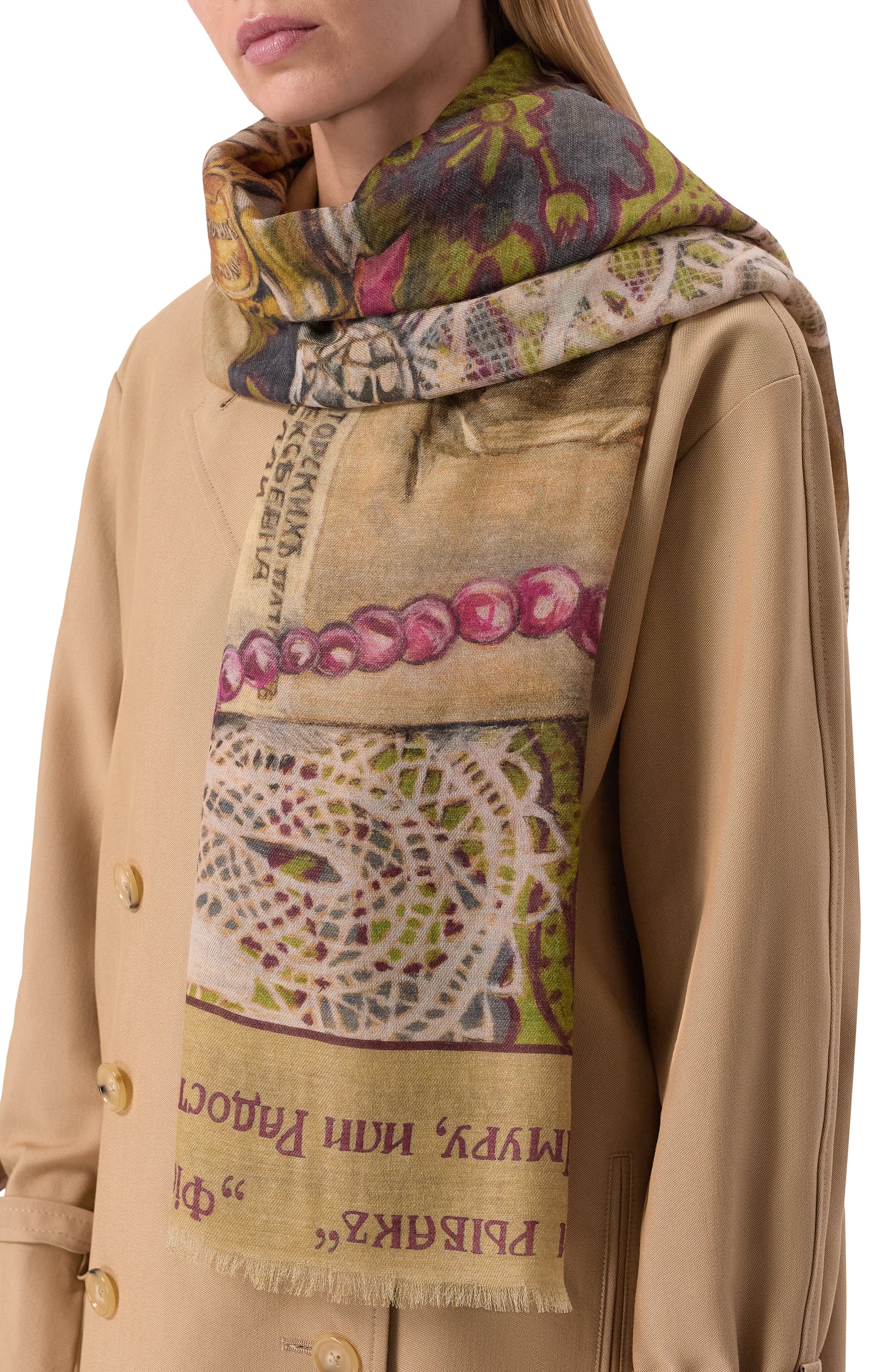 Шаль мариинский театр из кашемира и шерсти GOURJI, арт. 91240755/62114, фото 2