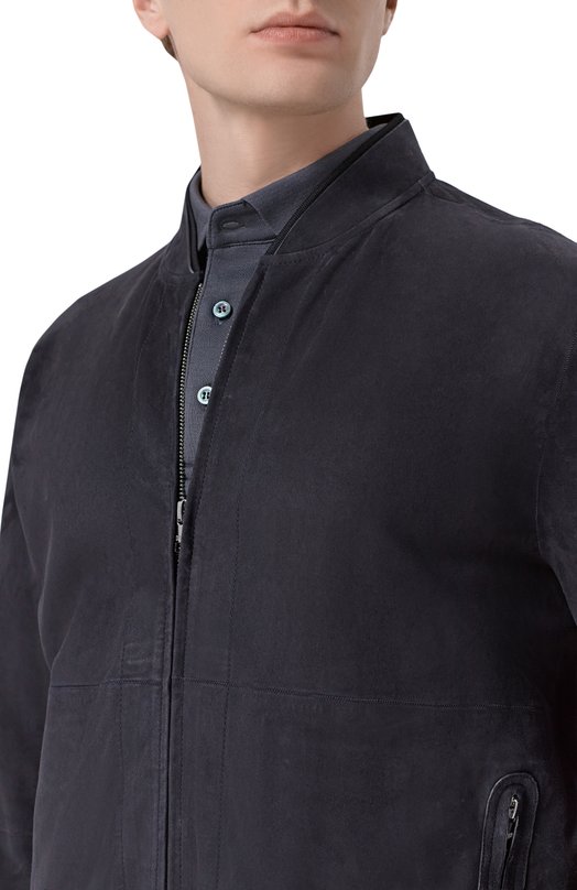 Замшевый бомбер Duno K0RBY/B0LGHERI Синий  K0RBY/B0LGHERI Фото 5