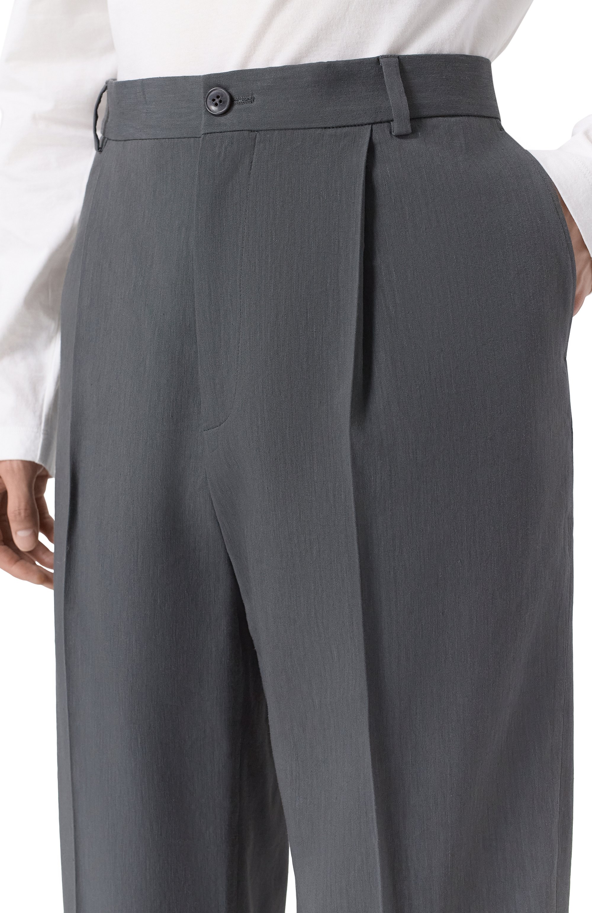 Брюки изо льна и вискозы DRIES VAN NOTEN, арт. 020900/3237, фото 5