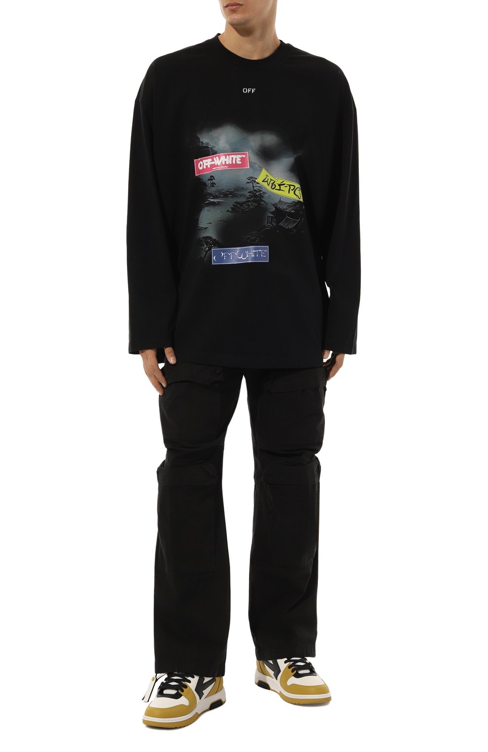 Хлопковый лонгслив OFF-WHITE, арт. 0MAB091F24JER008, фото 2